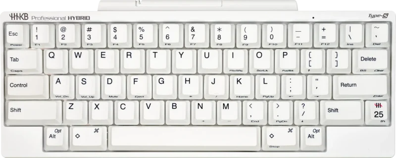 hhkb hybrid type s 60 dye sub pbt keyboard 25th anniversary edition