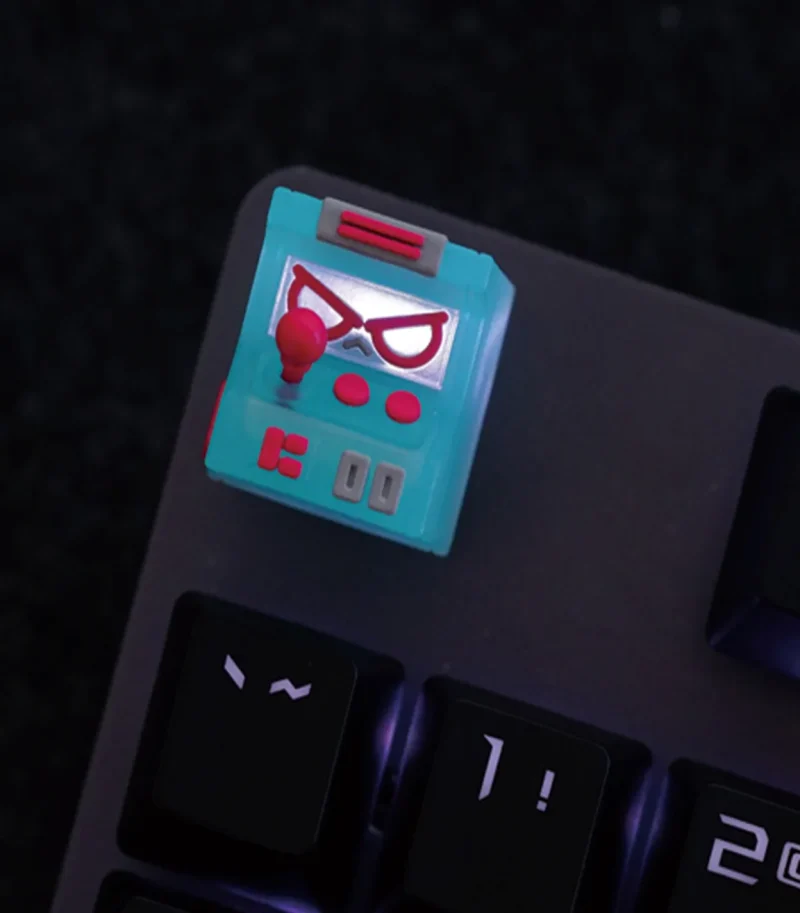 hkp translucent blue red keycap artisan error style hot keys project