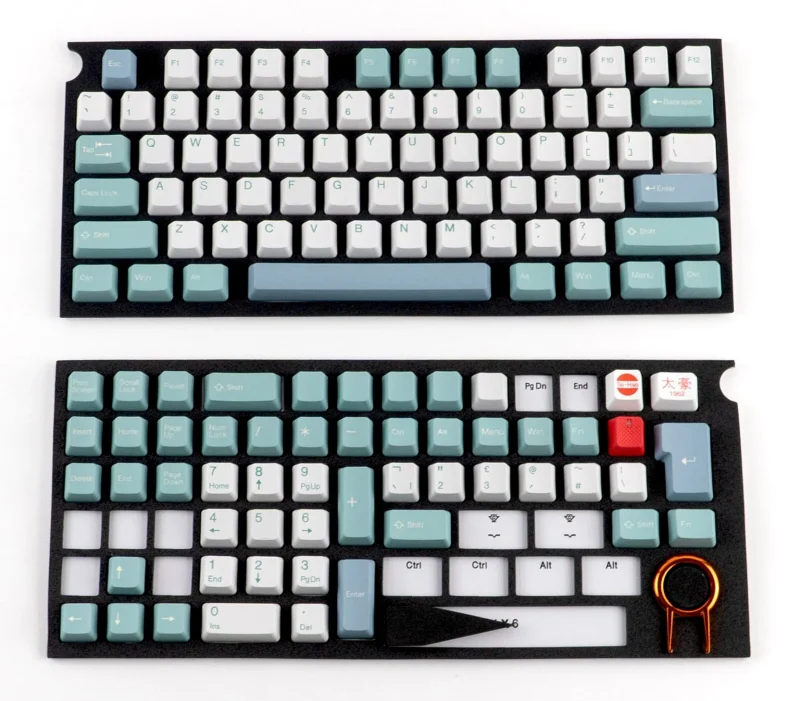 hygge 125 key pbt double shot keycap set oem profile