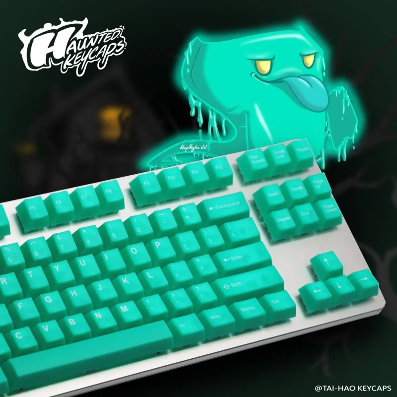 jelly jade 152 key translucent keycap set haunted cubic profile