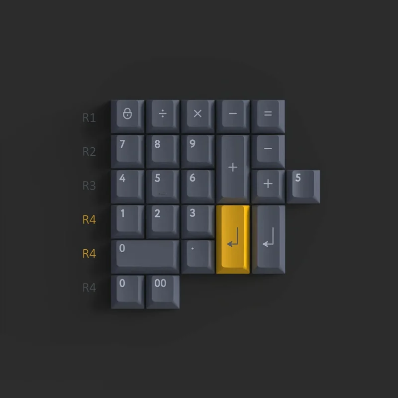 kbdfans 24 key cherry double shot pbt twist numpad set