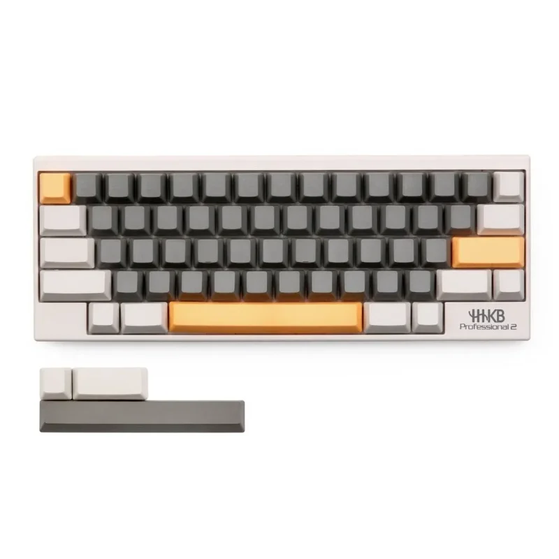 kbdfans 63 key grey white pbt topre keycap set