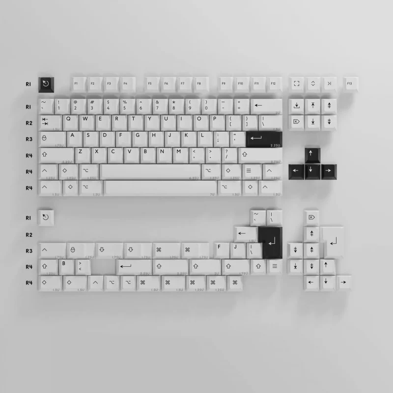 kbdfans pbtfans 139 key cherry profile double shot pbt keycap set