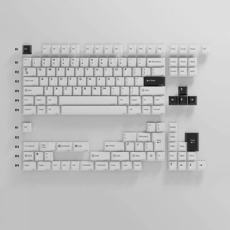 kbdfans pbtfans 139 key cherry profile double shot pbt keycaps