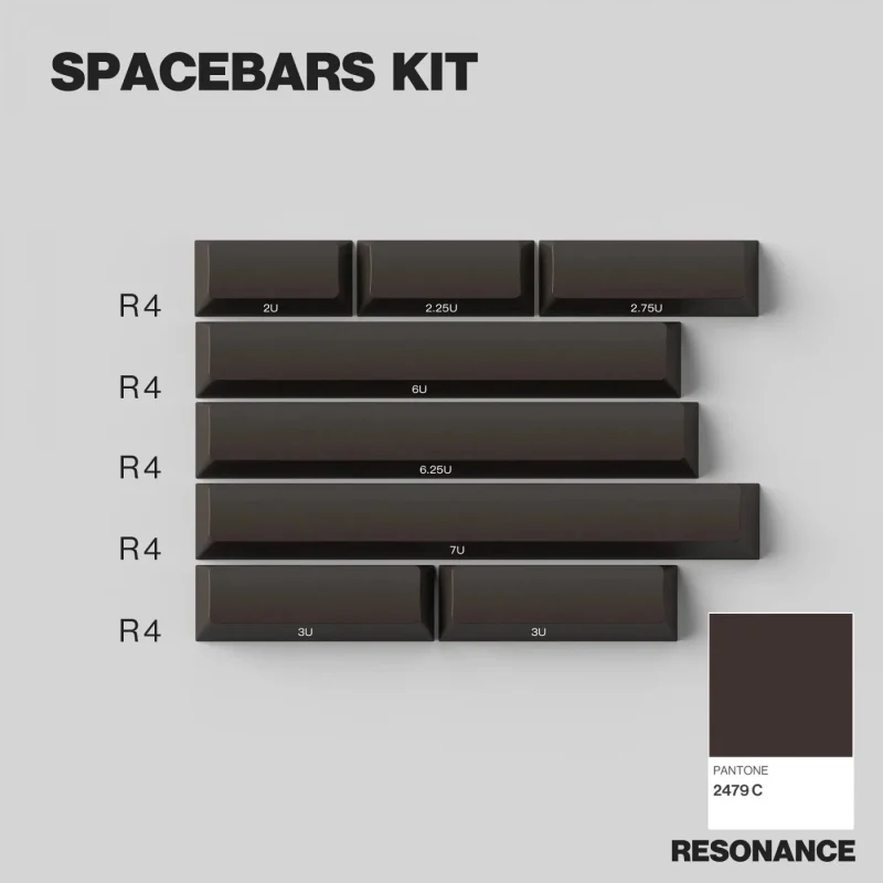 kbdfans pbtfans resonance spacebar 8 cherry pbt keycaps set