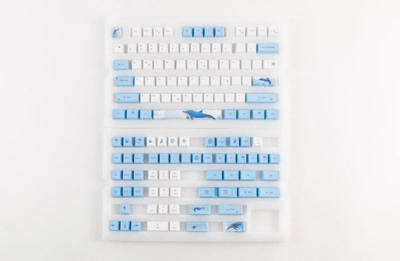 kbparadise dolphin 113 keycap set oem profile dye sub pbt