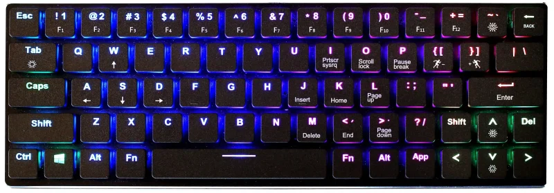 kbparadise flat60 65 rgb low profile mechanical keyboard