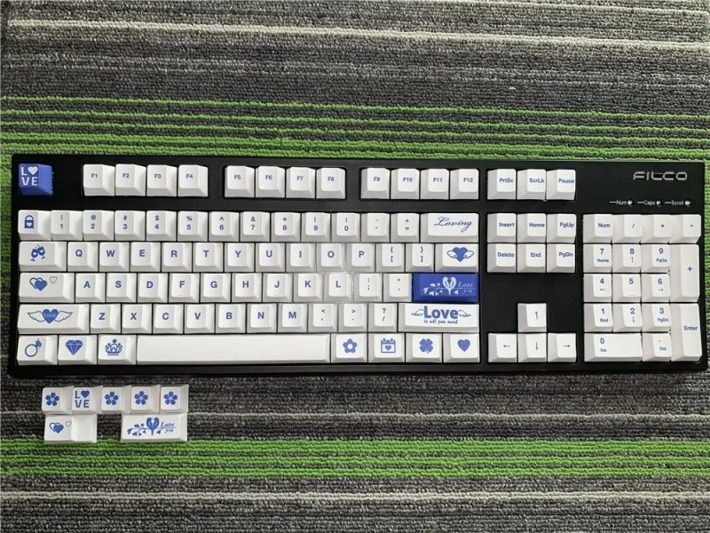 kbparadise love blue 111 key pbt cherry profile keycap set