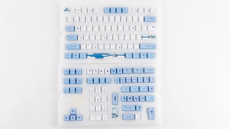 kbparadise penguin 113 key oem pbt dye sub keycap set