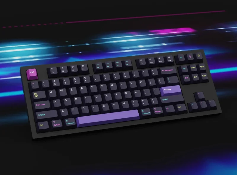 keychron 133 key dye sub pbt keycap set for developers