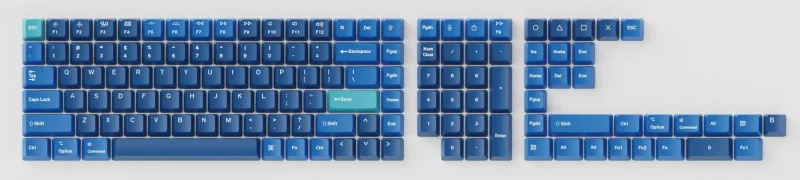 keychron 133 key pbt dye sub keycap set ocean blue scaled