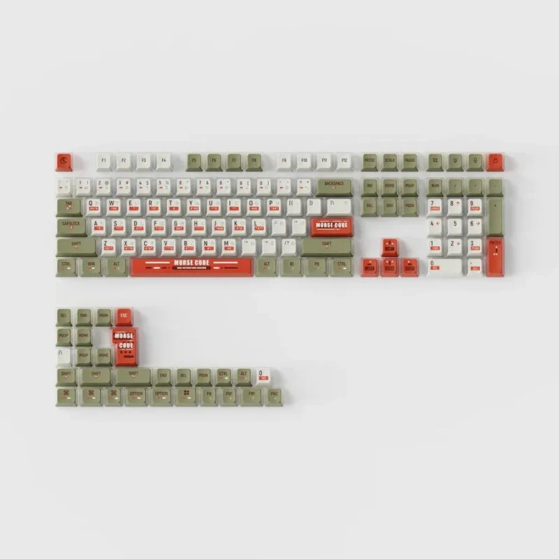 keychron 137 key dye sub pbt keycap set morse code oem