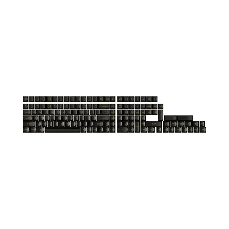 keychron black translucent 138 key abs keycap set