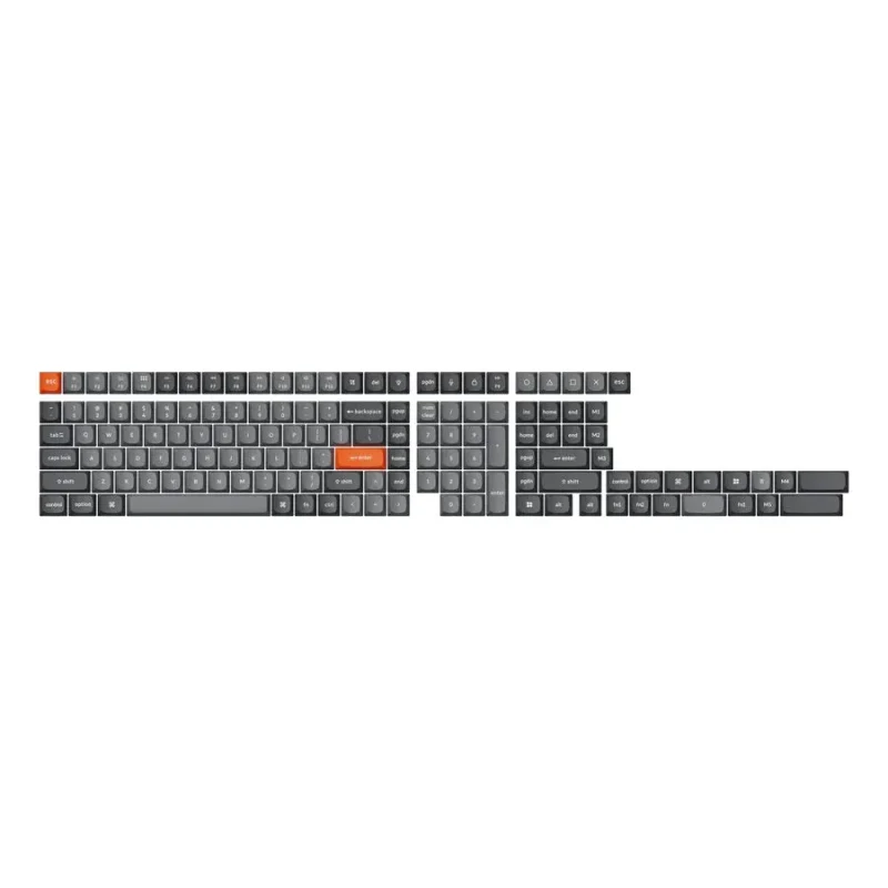 keychron grey 141 key pbt keycap set osa profile