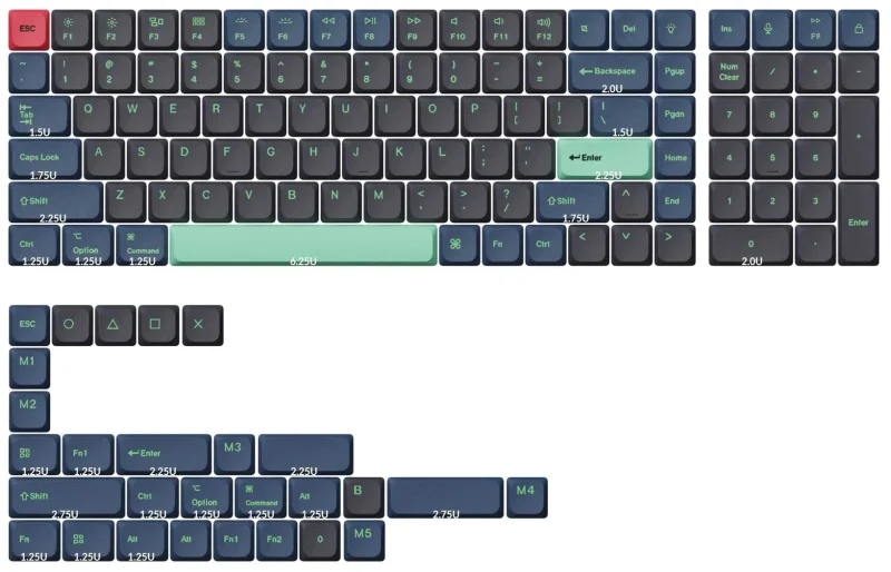 keychron hsa hacker 133 key pbt dye sub keycap set