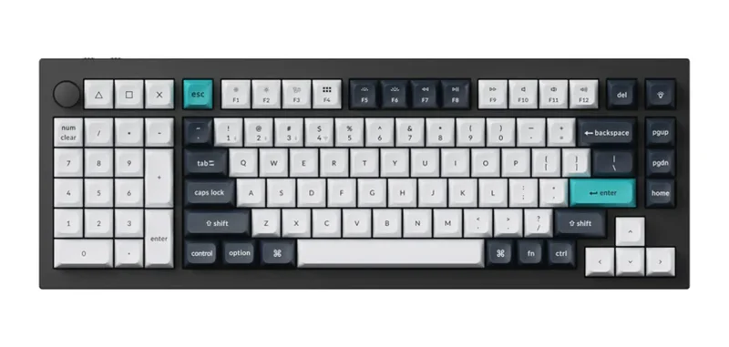 keychron q12 max left handed bluetooth rgb mechanical keyboard