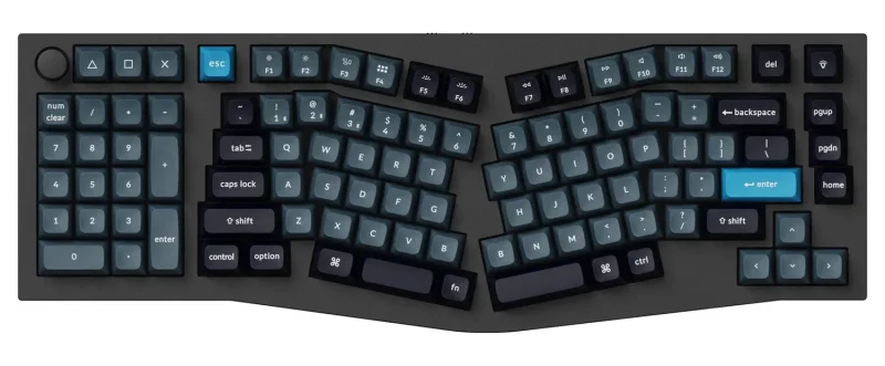 keychron q14 pro aluminum southpaw alice keyboard w knob rgb hotswap bluetooth 5 1 for win mac