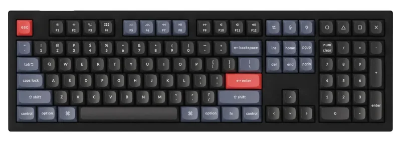 keychron v6 hotswap rgb mechanical keyboard mac win compatible