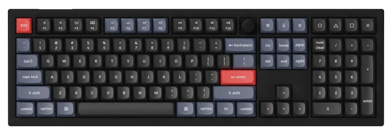 keychron v6 knob hotswap rgb mechanical keyboard for win mac