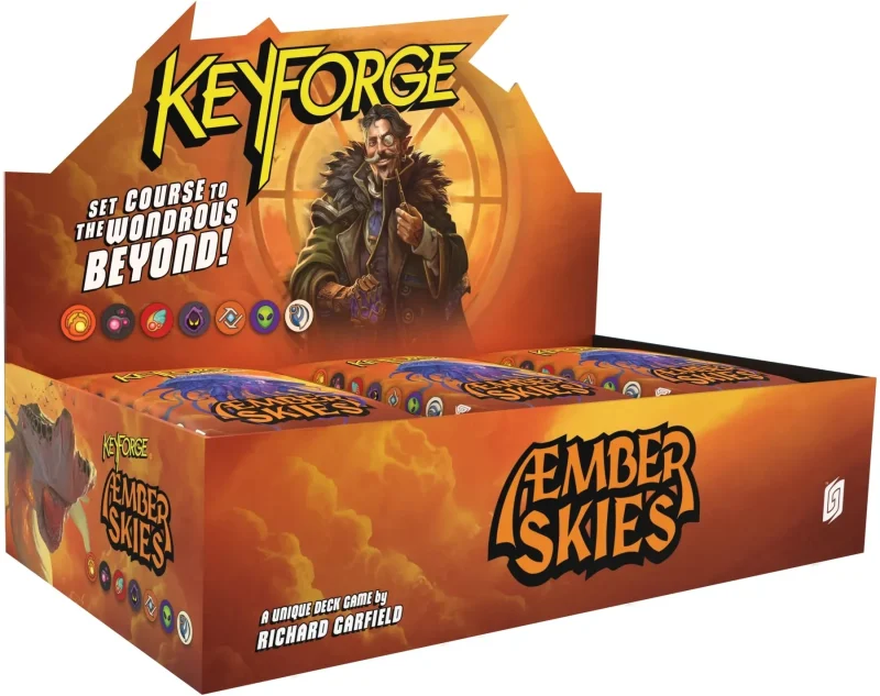 keyforge mber skies deck display