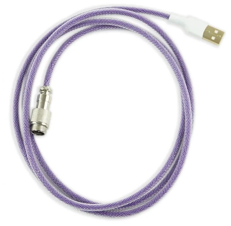 kraken purple sleeved usb keyboard cable