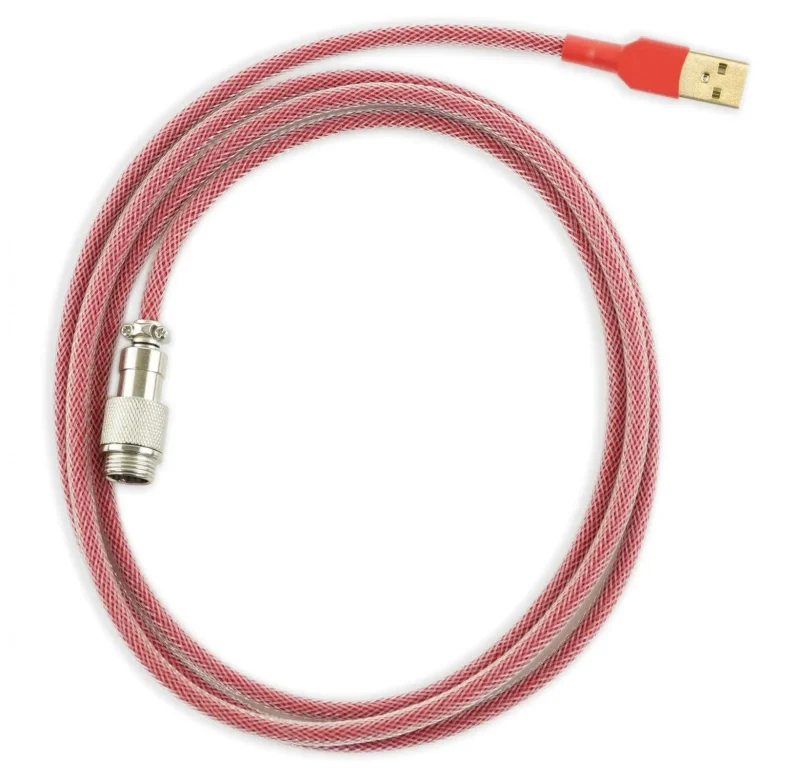 kraken red sleeved aviator usb cable universal keyboard