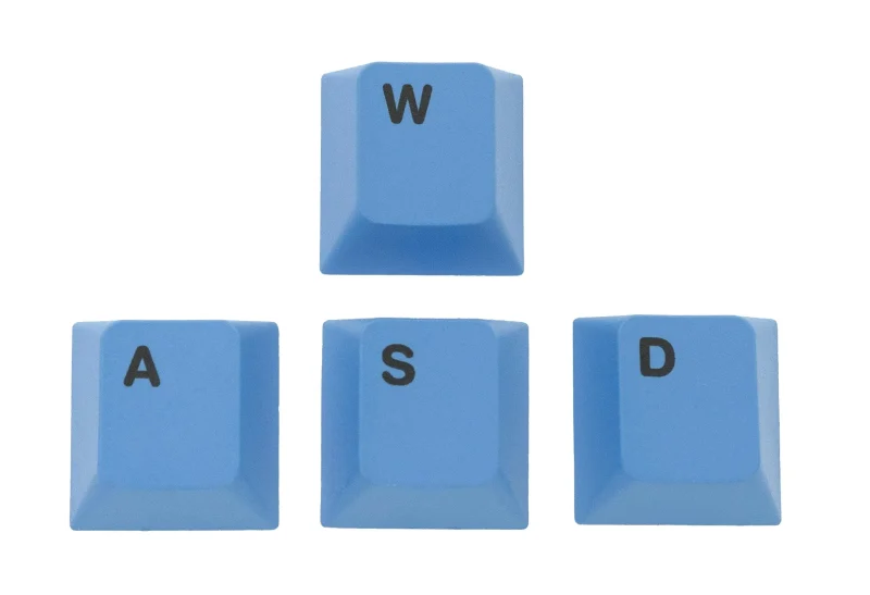 leopold blue wasd 4 key cherry pbt keycap set