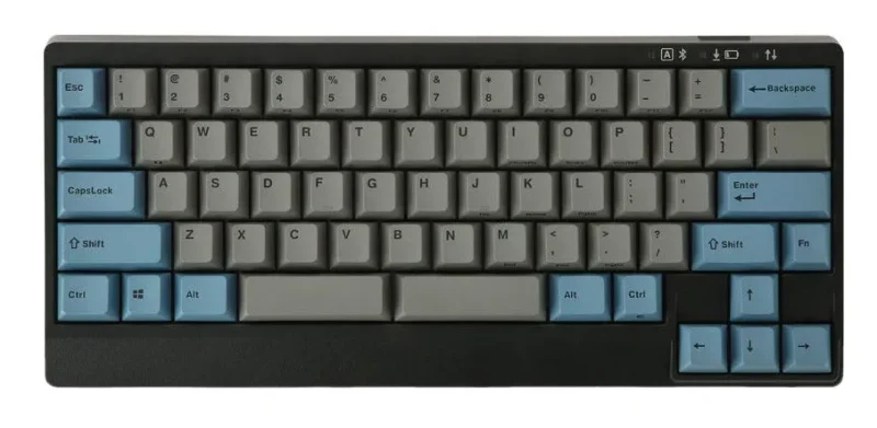 leopold fc650mdsbt bluetooth 65 mechanical keyboard blue grey pbt double shot