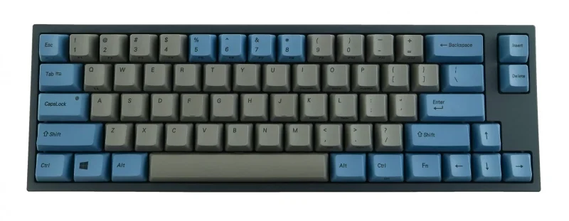 leopold fc660c 65 pbt mechanical keyboard blue grey