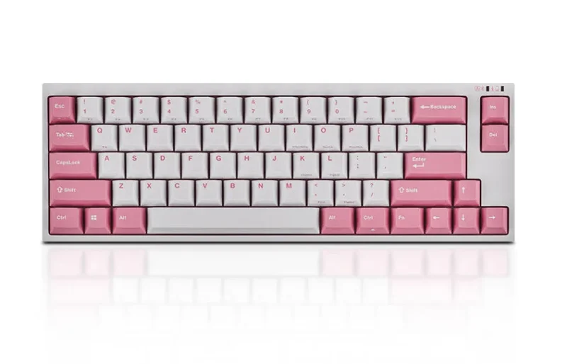 leopold fc660mbt 65 bluetooth mechanical keyboard white pink