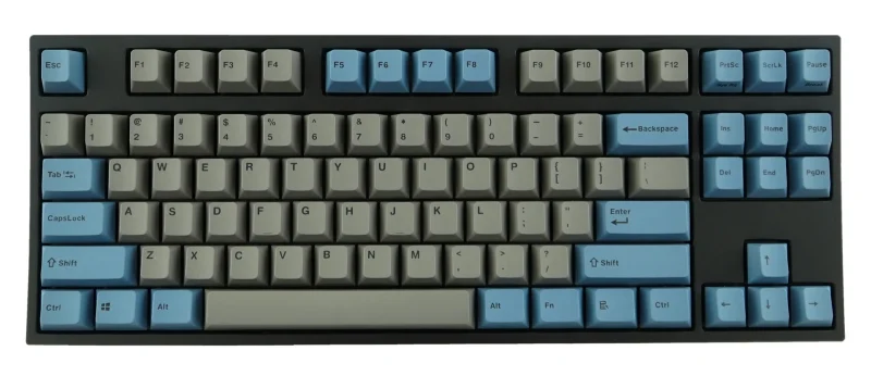 leopold fc750r grey blue tkl double shot pbt mechanical keyboard