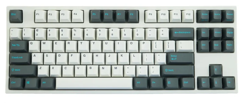 leopold fc750r white grey pd tkl pbt double shot mechanical keyboard