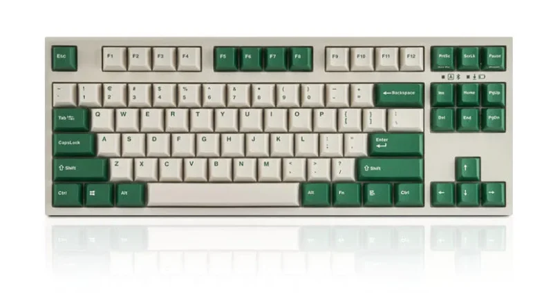 leopold fc750rbt white green pd bluetooth mechanical keyboard