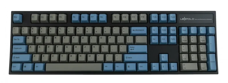 leopold fc900r grey blue pbt mechanical keyboard double shot