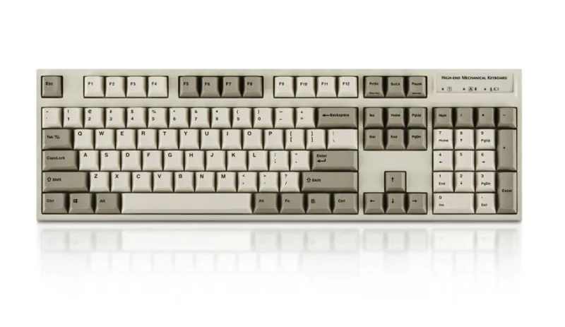 leopold fc900rbt bluetooth pbt mechanical keyboard white two tone