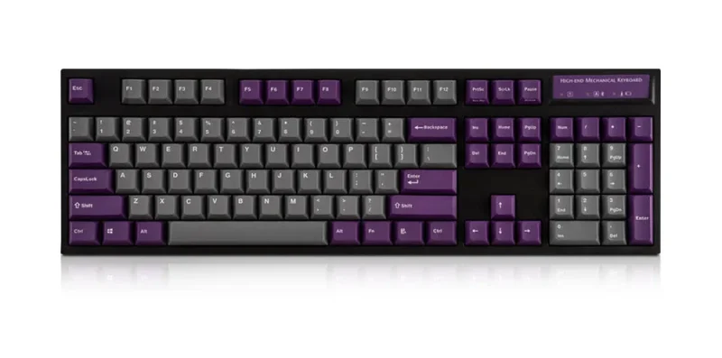 leopold fc900rbt purple grey bluetooth mechanical keyboard