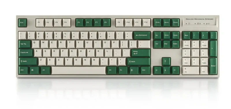 leopold fc900rbt white green bluetooth mechanical keyboard