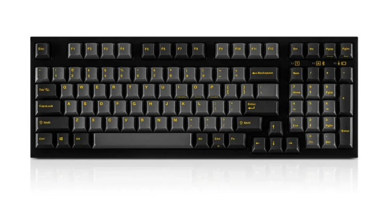 leopold fc980mbt ash yellow bt mechanical keyboard pbt double shot