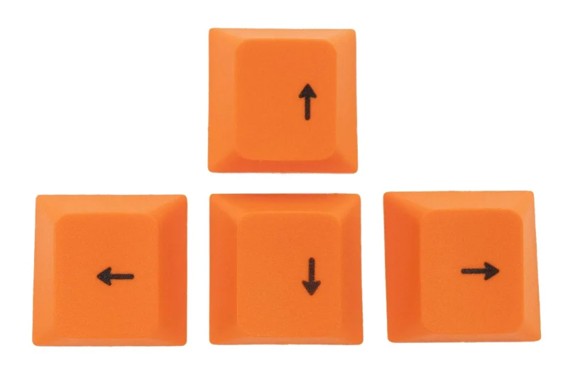 leopold orange arrows 4 key cherry pbt keycap set