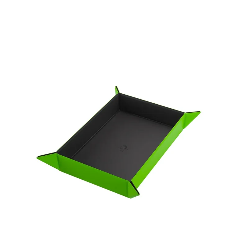 magnetic black green dice tray for tabletop games