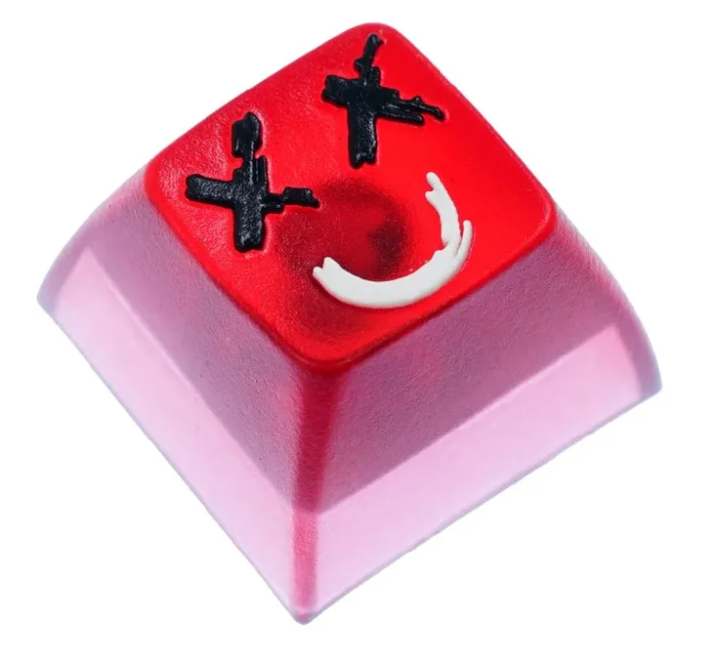 maroon black hkp bucket head artisan keycap sa r1