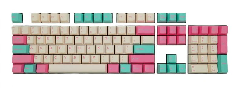 miami surf 104 key abs double shot keycap set