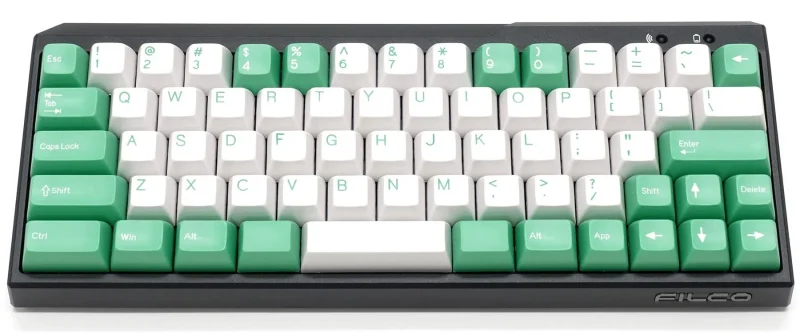 minila 72 key sa profile double shot abs keycaps mint sugar