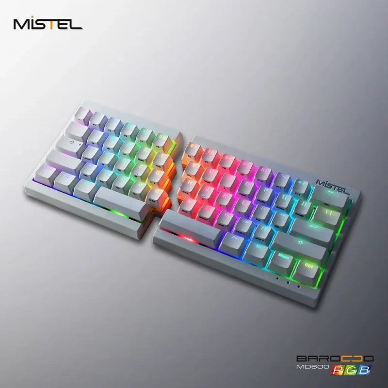 mistel barocco white 60 rgb pbt mechanical keyboard