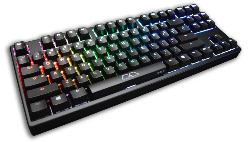 mk disco black abs keycaps rgb tkl mechanical keyboard