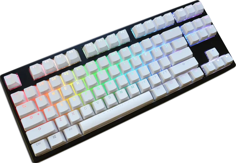 mk disco white tkl rgb mechanical keyboard abs double shot