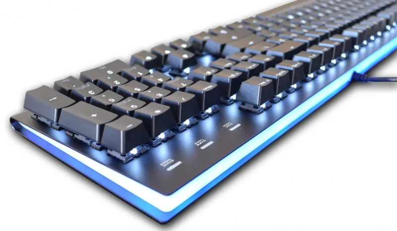 mk fission white led pbt double shot mechanical keyboard