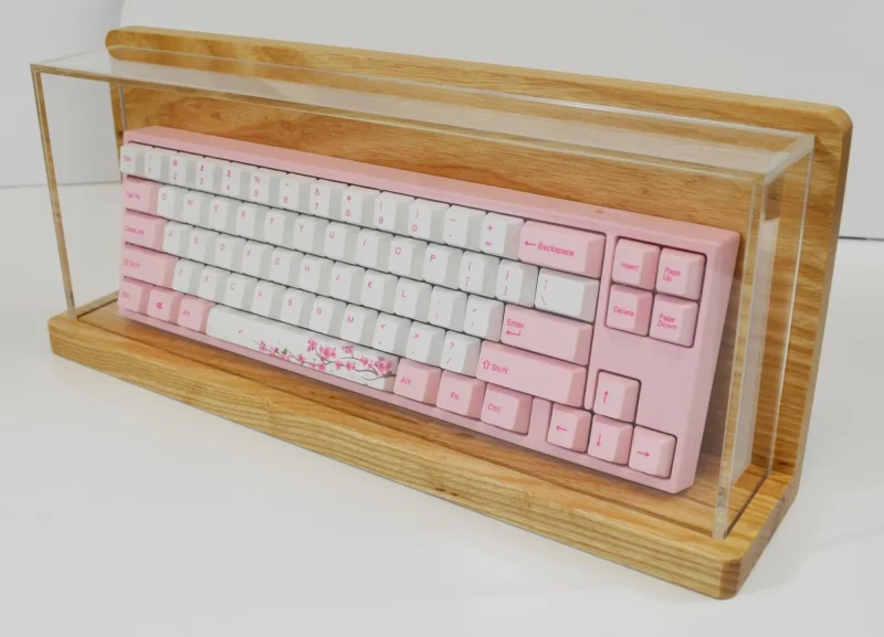 mk pinta tkl ash wood acrylic keyboard limited edition display