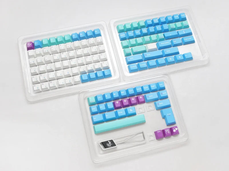 mk x ducky frozen llama 133 key pbt keycap set