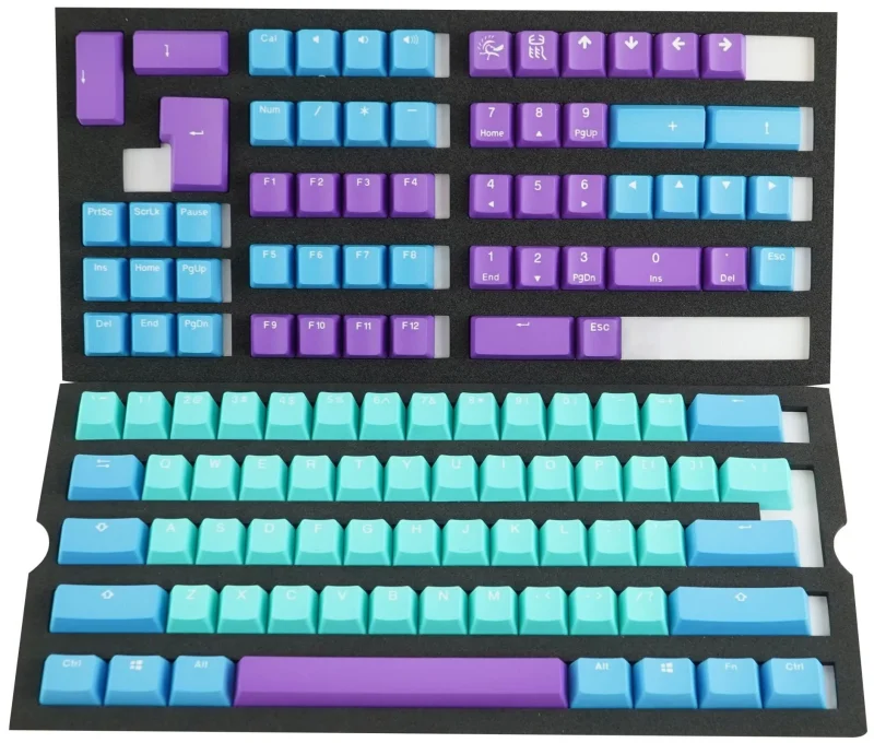 mk x ducky frozen llama pbt keycap set oem profile 108 10 key